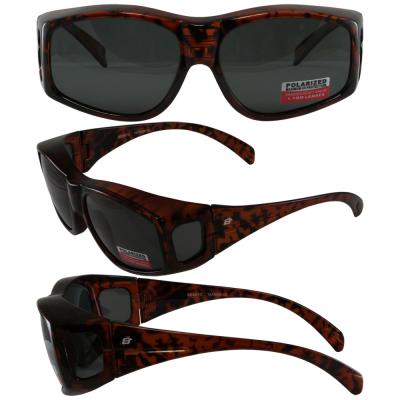 Birdz Beak Polarized and Fit Over Most Eyeglasses Sunglasses in Tortoise Frame