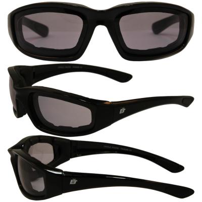 Birdz Oriole Motorcycle Glasses with Color Changing Clear to Smoke Shatterproof Anti-Fog Polycarbonate Lenses and Wind Blocking Foam