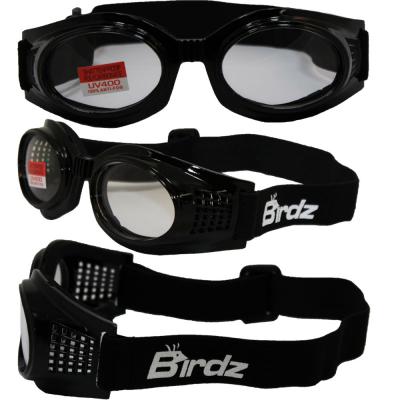 Birdz Kite Black Frame Motorcycle Goggles with Clear Bifocal Shatterproof Anti-Fog Polycarbonate Lenses and Vented Open Cell Foam