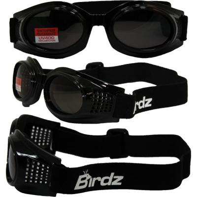 Birdz Kite Black Frame Motorcycle Goggles with Smoke Bifocal Shatterproof Anti-Fog Polycarbonate Lenses and Vented Open Cell Foam