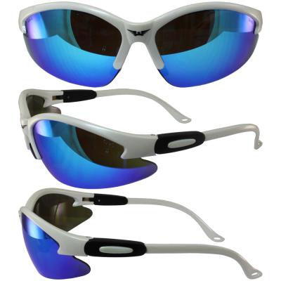 Safety Shop Glasses with White Frame and G-Tech Blue Lenses