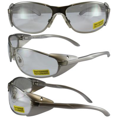 Supra Clear Lens, Lightweight Metal Frame with Side Protection Wings