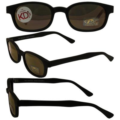 Original KDs Biker Sunglasses with Gold Mirror Lenses
