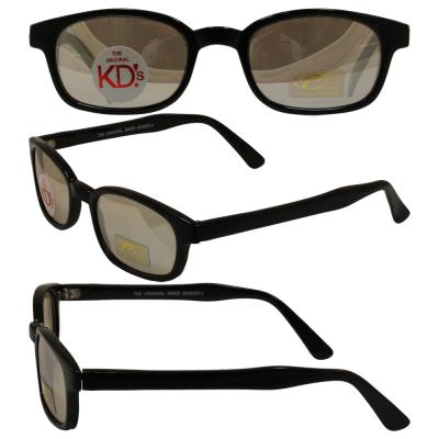 Original KDs Biker Sunglasses with Clear Silver Mirror Lenses