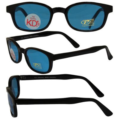 Original KDs Biker Sunglasses with Turquoise Lenses