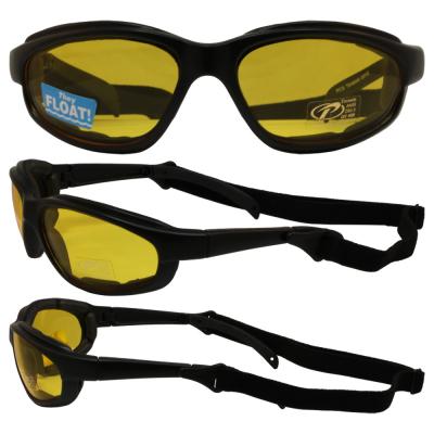 Freedom Padded Riding Glasses with Detacheable Strap - Yellow Lenses
