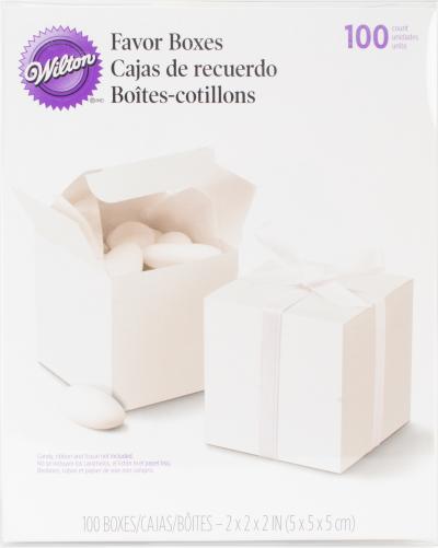 Favor Boxes 2'' 100/Pkg-White