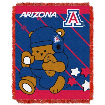 Arizona  OFFICIAL Collegiate 'Half Court' Baby Woven Jacquard Throw