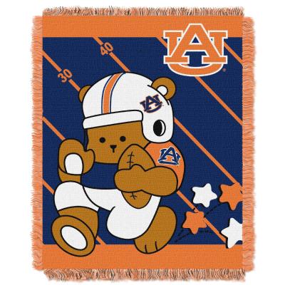 Auburn OFFICIAL Collegiate 'Half Court' Baby Woven Jacquard Throw