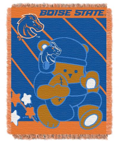 Boise State OFFICIAL Collegiate 'Half Court' Baby Woven Jacquard Throw