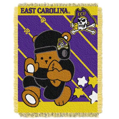 East Carolina OFFICIAL Collegiate 'Half Court' Baby Woven Jacquard Throw