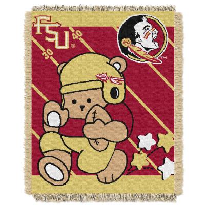 Florida State  OFFICIAL Collegiate 'Half Court' Baby Woven Jacquard Throw
