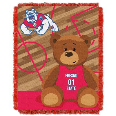 Fresno State OFFICIAL Collegiate 'Half Court' Baby Woven Jacquard Throw
