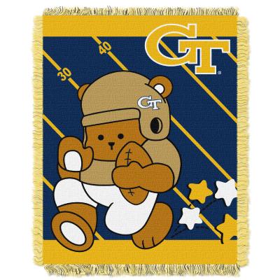 Georgia Tech  OFFICIAL Collegiate 'Half Court' Baby Woven Jacquard Throw