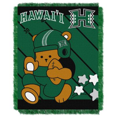 Hawaii OFFICIAL Collegiate 'Half Court' Baby Woven Jacquard Throw