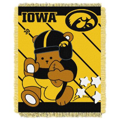 Iowa  OFFICIAL Collegiate 'Half Court' Baby Woven Jacquard Throw