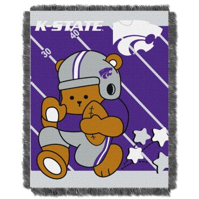 Kansas State  OFFICIAL Collegiate 'Half Court' Baby Woven Jacquard Throw