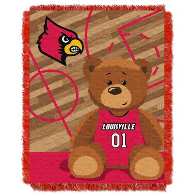 Louisville  OFFICIAL Collegiate 'Half Court' Baby Woven Jacquard Throw
