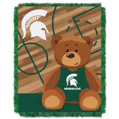 Michigan State OFFICIAL Collegiate 'Half Court' Baby Woven Jacquard Throw