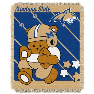 Montana State  OFFICIAL Collegiate 'Half Court' Baby Woven Jacquard Throw
