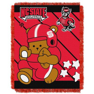 N.C. State  OFFICIAL Collegiate 'Half Court' Baby Woven Jacquard Throw