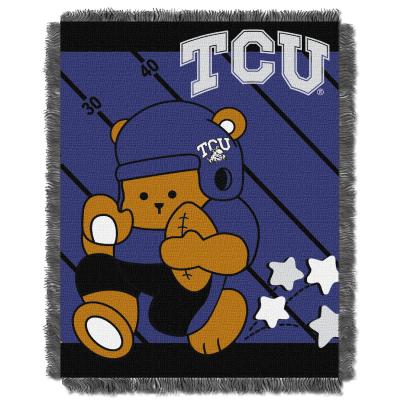 TCU  OFFICIAL Collegiate 'Half Court' Baby Woven Jacquard Throw