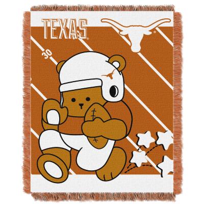 Texas OFFICIAL Collegiate 'Half Court' Baby Woven Jacquard Throw
