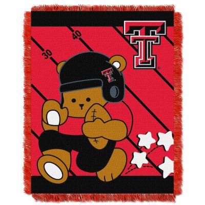 Texas Tech  OFFICIAL Collegiate 'Half Court' Baby Woven Jacquard Throw