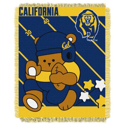 UC Berkley  OFFICIAL Collegiate 'Half Court' Baby Woven Jacquard Throw