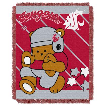 Washington State OFFICIAL Collegiate 'Half Court' Baby Woven Jacquard Throw