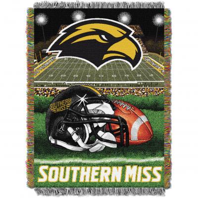 Southern Mississippi OFFICIAL Collegiate 'Home Field Advantage' Woven Tapestry Throw
