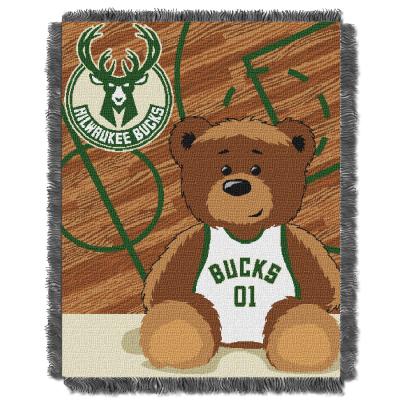 Bucks OFFICIAL National Basketball Association, 'Half-Court' Baby 36'x 46' Triple Woven Jacquard Throw  by The Northwest Company
