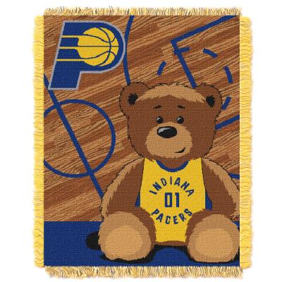 Pacers OFFICIAL National Basketball Association, 'Half-Court' Baby 36'x 46' Triple Woven Jacquard Throw  by The Northwest Company