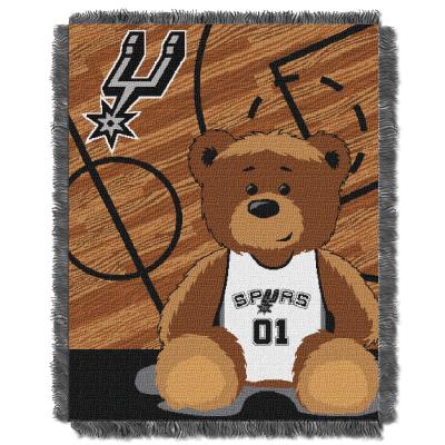 Spurs OFFICIAL National Basketball Association, 'Half-Court' Baby 36'x 46' Triple Woven Jacquard Throw  by The Northwest Company