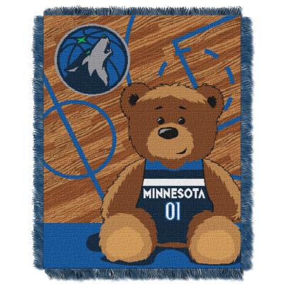 Timberwolves OFFICIAL National Basketball Association, 'Half-Court' Baby 36'x 46' Triple Woven Jacquard Throw  by The Northwest Company