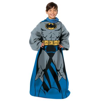 Batman - Being Batman Entertainment Youth Comfy Throw Blanket with Sleeves, 48' x 48'