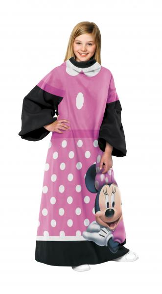 Minnie Mouse Dot  Entertainment Youth Comfy Throw Blanket with Sleeves, 48' x 48'