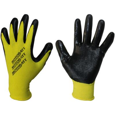 MotoBatt Technicians Gloves Nitrile Coated Palm Small-Medium