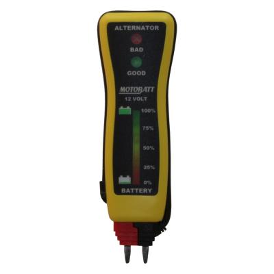 MotoBatt 12V Battery and Charging System Pocket Voltmeter Tester