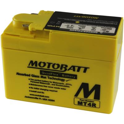 MotoBatt MT4R Battery 12V 2.5A 45CCA Factory Activated Quadflex AGM Battery