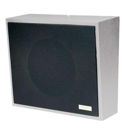 8in Amplified Wall Speaker, Metal, Black