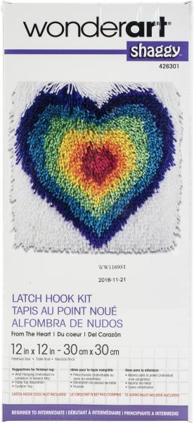 Caron Shaggy Latch Hook Kit 12'X12'-From The Heart