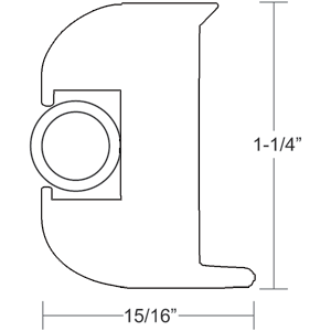 TACO Flex Vinyl Rub Rail Kit - White w/White Insert - 50
