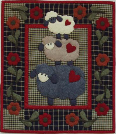 Rachels Of Greenfield Wall Quilt Kit 13''X15''-Wooly Sheep