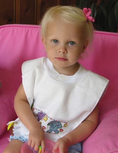 Charles Craft Velour Toddler Pullover Bib 14 Count 12'X19.5'-White