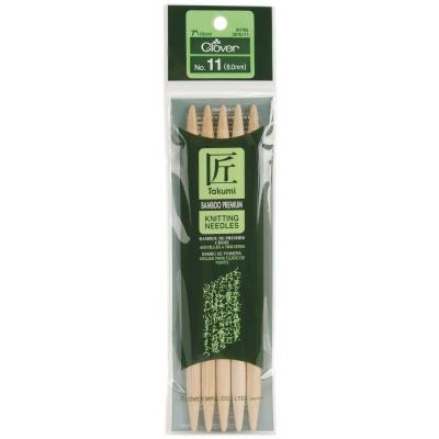 Takumi Bamboo Double Point Knitting Needles 7' 5/Pkg-Size 11/8mm
