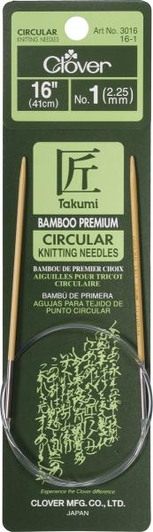 Takumi Bamboo Circular Knitting Needles 16'-Size 1/2.25mm
