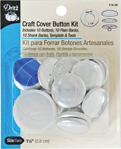 Dritz Craft Cover Button Kits W/Tools-Size 45 10/Pkg