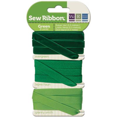 Sew Ribbon .39' Wide 6 Yards-Green