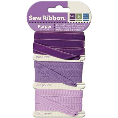 Sew Ribbon .39' Wide 6 Yards-Purple